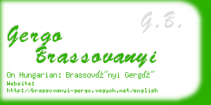 gergo brassovanyi business card